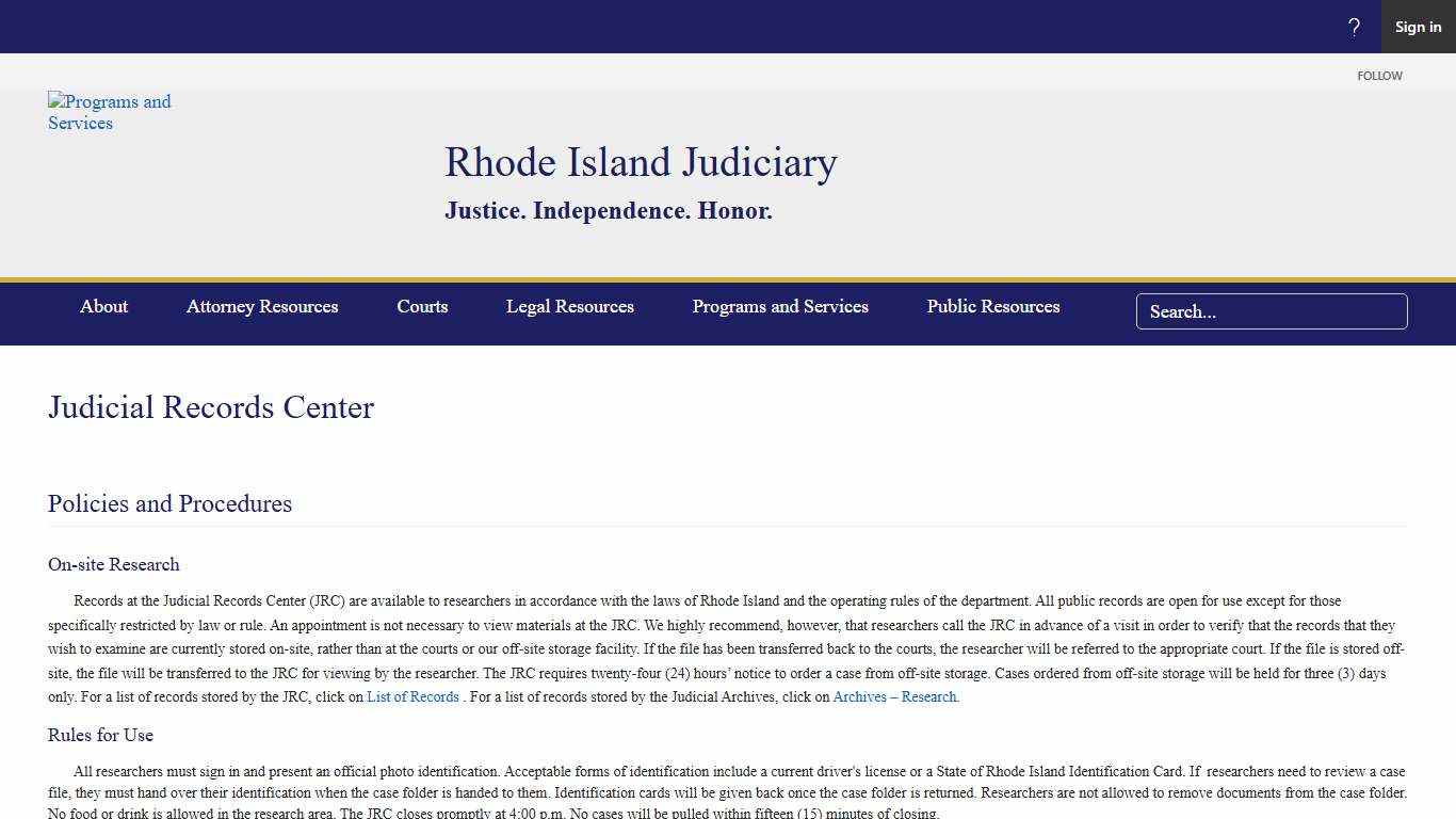 Programs and Services